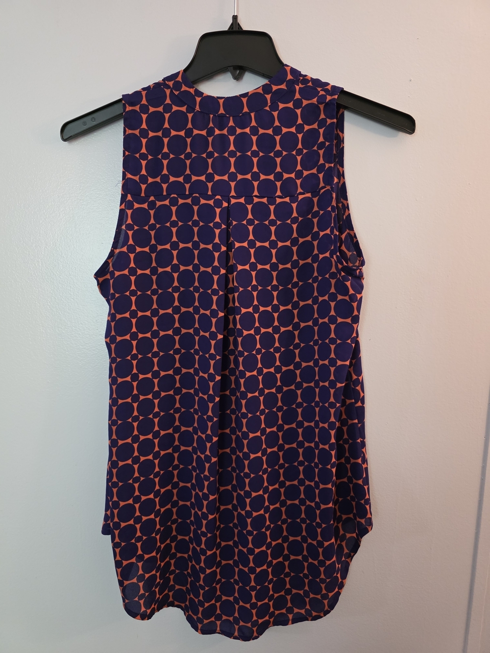 Papermoon for Stitch Fix sleeveless blouse - Purple & Orange circle Design,SizeM - Picture 3 of 4
